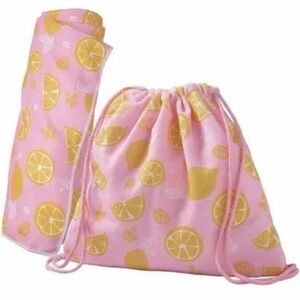 Ulta Beauty Pink Lemon Print Kids Bag